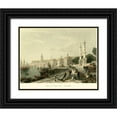 thumbnail image 1 of Allom, T. 24x20 Black Ornate Wood Framed with Double Matting Museum Art Print Titled - Quay of Louis XVIII, Bordeaux, 1 of 4