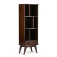 thumbnail image 1 of Allora 1 Drawer 64" Solid Wood Modern Bookcase in Auburn Brown, 1 of 5