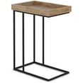 thumbnail image 1 of Allora 18" Industrial Wood C Side Table in Natural Brown, 1 of 7