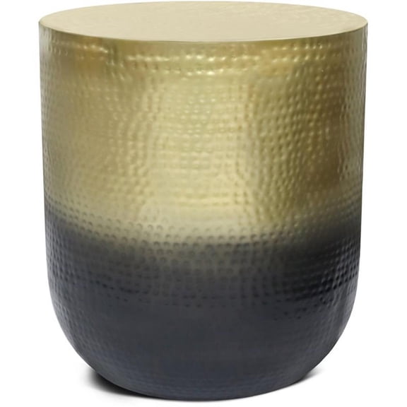 Allora 19" Contemporary Solid Metal Side Table in Gold Ombre