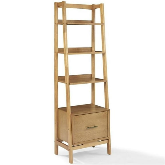 Allora 25" 4 Shelf Ladder Bookcase in Acorn