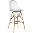 thumbnail image 1 of Allora 29.5" Wood Bar Stool in Clear, 1 of 4