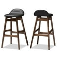 thumbnail image 1 of Allora 30" Faux Leather Bar Stool in Black (Set of 2), 1 of 4