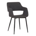 thumbnail image 1 of Allora 32" Modern Fabric Open Back Dining Accent Chair in Charcoal, 1 of 6