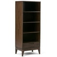thumbnail image 1 of Allora 4 Shelf Wooden Bookcase in Walnut Brown, 1 of 5