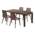 thumbnail image 1 of Allora 5-Piece Modern Wood Dining Set w/ Veneer Top in Walnut, 1 of 8