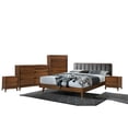 thumbnail image 1 of Allora 5 Piece Queen Bedroom Set in Walnut and Gray, 1 of 6