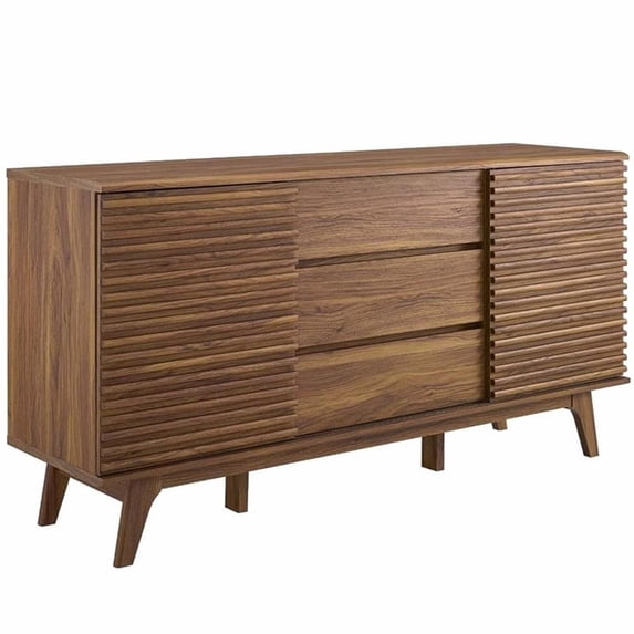 Allora 63" Mid-Century Sideboard in Walnut