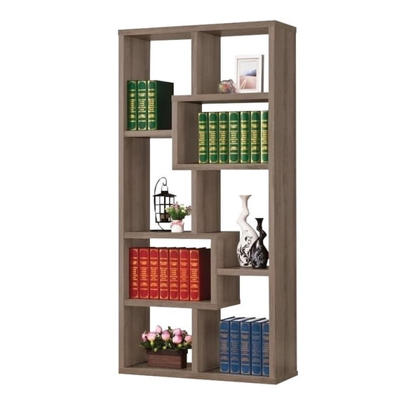 Allora Casual Bookcase in Weathered Gray