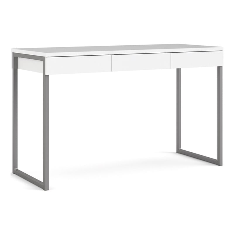 Allora Contemporary 3 Drawer Computer Desk in White - Walmart.com