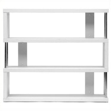 Allora Contemporary 3 Shelf Bookcase in White