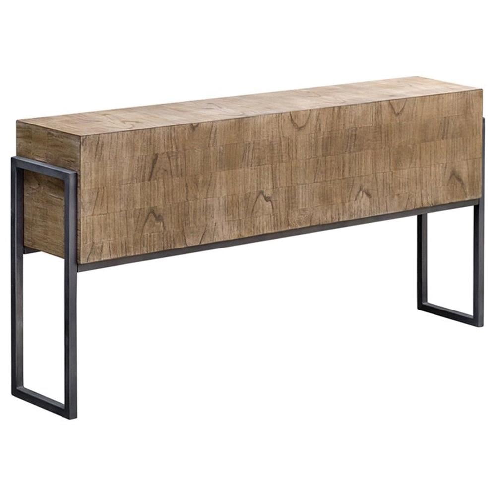 Allora Contemporary Console Table in Oatmeal and Gray - Walmart.com