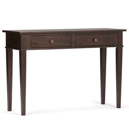 Allora Contemporary Wood 44" Transitional Console Sofa Table in Brown