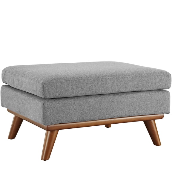 Allora Fabric Upholstered Ottoman in Expectation Gray