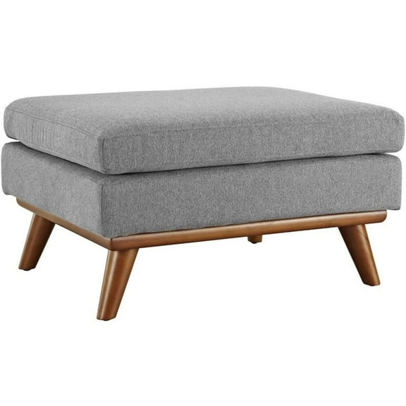 Allora Fabric Upholstered Ottoman in Expectation Gray