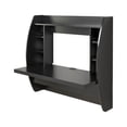thumbnail image 1 of Allora Floating Computer Desk with Storage in Black, 1 of 8