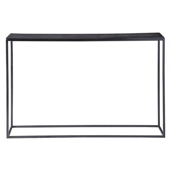 Allora Industrial Aluminum and Iron Console Table in Antique Bronze