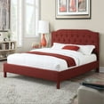 thumbnail image 1 of Allora Linen Platform King Bed in Red, 1 of 1