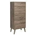 thumbnail image 1 of Allora Mid-Century 6-Drawer Laminated Composite Wood Tall Chest in Drifted Gray, 1 of 6