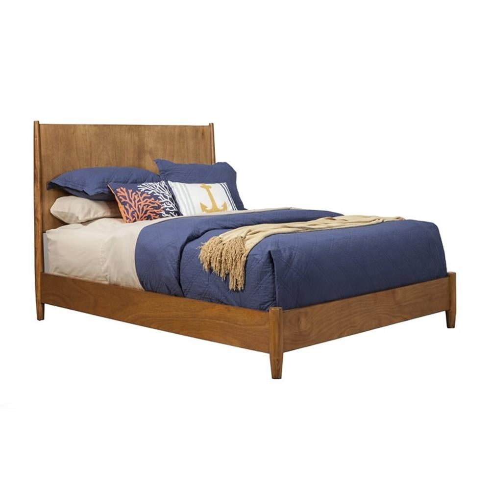 Flynn Brown Wood Frame California King Upholstered Bed
