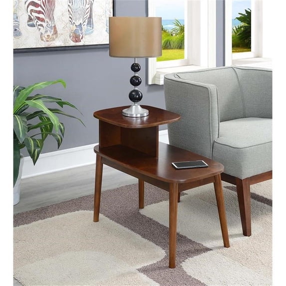 Allora Wood Espresso End Table Rectangular 24" x 15.75" x 28"