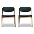 thumbnail image 1 of Allora Mid-Century Modern Fabric Dining Chair in Dark Gray (Set of 2), 1 of 4