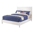 thumbnail image 1 of Allora Mid Century Modern Queen Panel Bed in White, 1 of 5