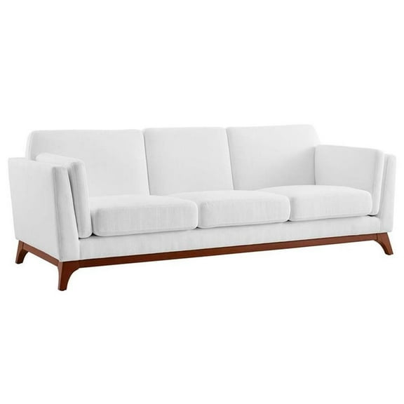Allora Mid Century Modern Sofa in White