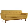 thumbnail image 1 of Allora Mid Century Modern Tufted Loveseat in Citrus, 1 of 4