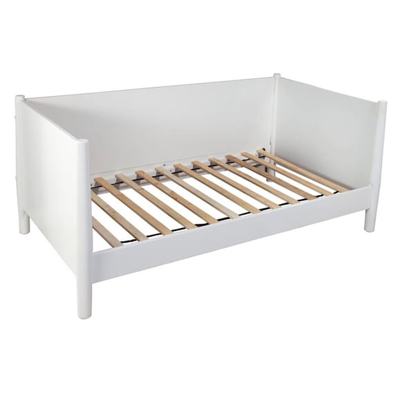 Allora Mid Century Modern Twin Size Day Bed in White