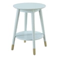 thumbnail image 1 of Allora Mid-Century Round Wood End Table with Shelf in Sea foam Green, 1 of 3