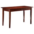 thumbnail image 1 of Allora Mid-Century Solid Wood Writing Desk with Storage Drawer in Walnut, 1 of 8