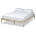 thumbnail image 1 of Allora Mid-Century Wood Platform Queen Bed in White Oak, 1 of 9