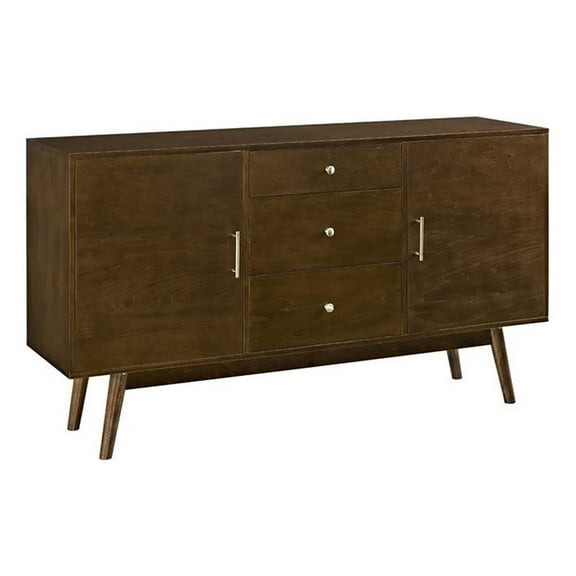 Allora Mid-Century Wood TV Console for TVs up to 60" in Walnut