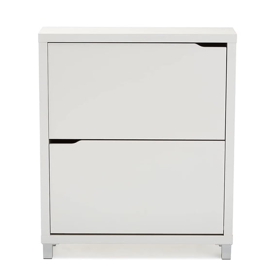 Allora Modern Shoe Cabinet in White