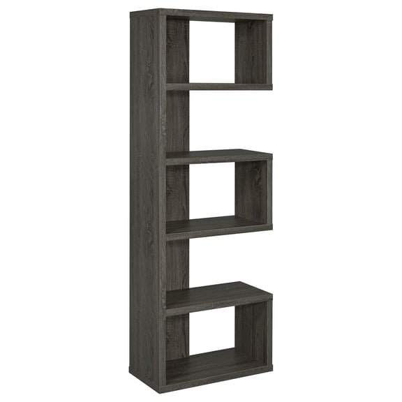 Allora Semi Backless Bookcase in Dark Gray