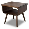 thumbnail image 1 of Allora Solid Wood Rectangular End Table in Dark Walnut Brown, 1 of 5