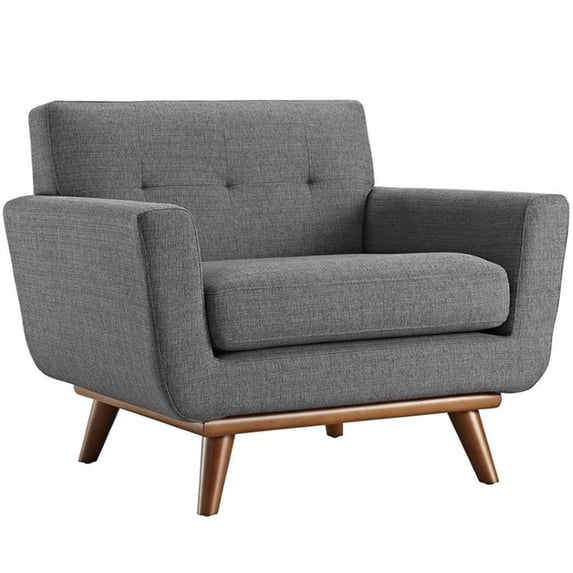 Allora Tufted Upholstered Accent Chair in Gray