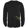 thumbnail image 1 of Allosaurus Dinosaur Distressed Black Adult Long Sleeve T-Shirt - Small, 1 of 2