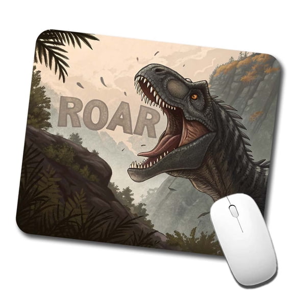 Allosaurus Roar Dinosaur Mouse Pad Low Profile Gaming Mat