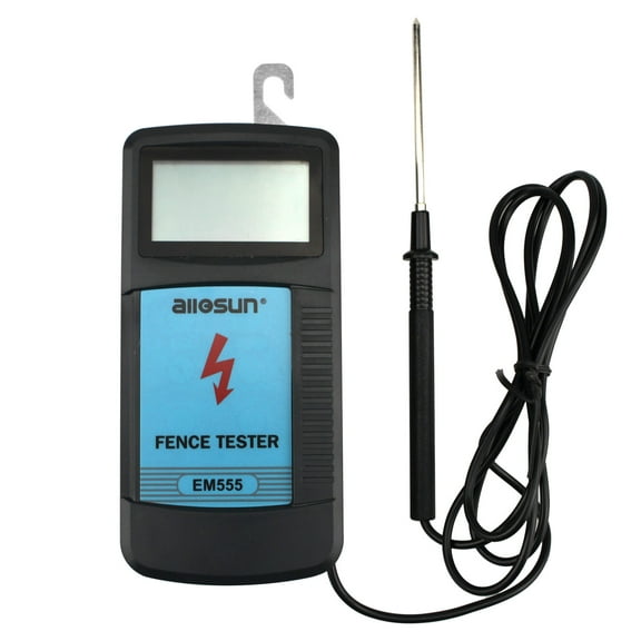 Allosun Electric Fence Tester and Fault Finder,Digital Fence Voltage Tester for Livestock EM555