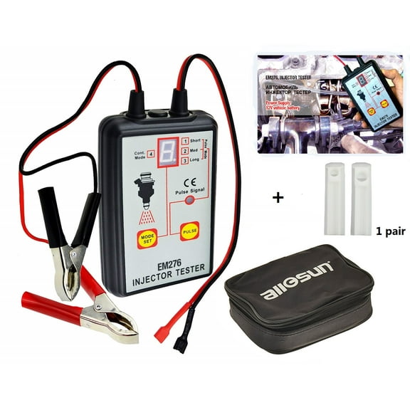 Allosun Fuel Injector Tester Cleaner & Adapter DIY Cleaning Tools Kit Set