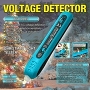 Allosun Non Contact Voltage Detector Light Bulb & Fuse Tester 12-600 V AC Electric Tester Pen Christmas Light Bulbs Checker Sensitivity Adjustable Repairing Tool,Blue