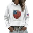 thumbnail image 1 of Allover Print Crewneck Sweatshirts for Women Long Sleeve Loose Fit Casual Pullover Top White M, 1 of 4