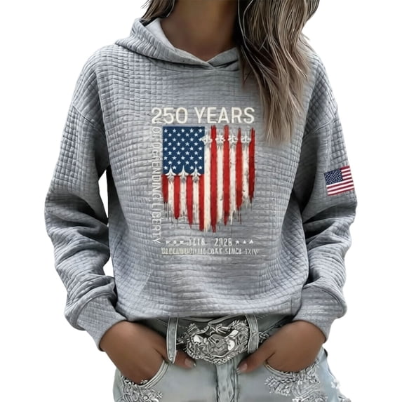 Allover Print Sweatshirts for Women Crew Neck Long Sleeve Loose Fit Casual Pullover Top Grey M