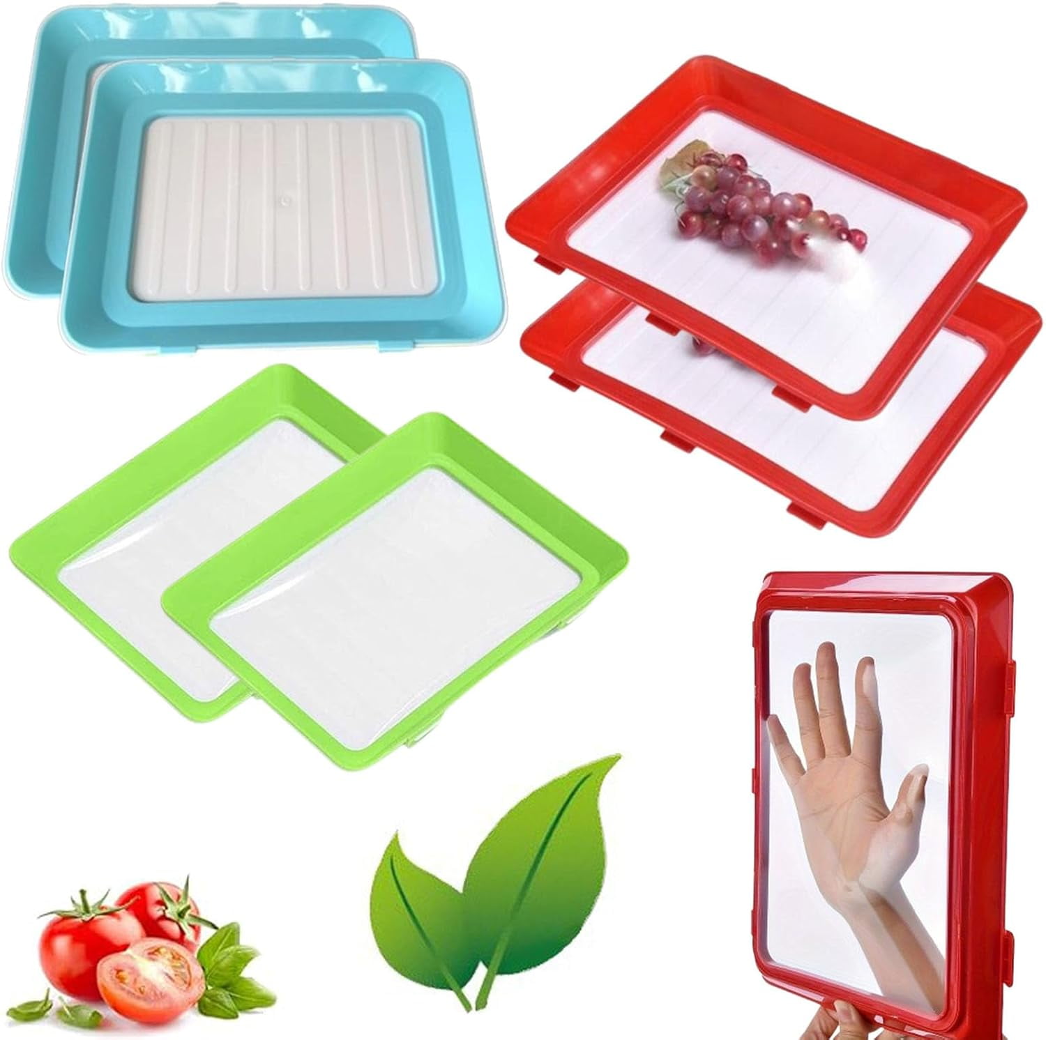 Allowancek Reusable Food Preserving Tray, Allowancek Food Container ...