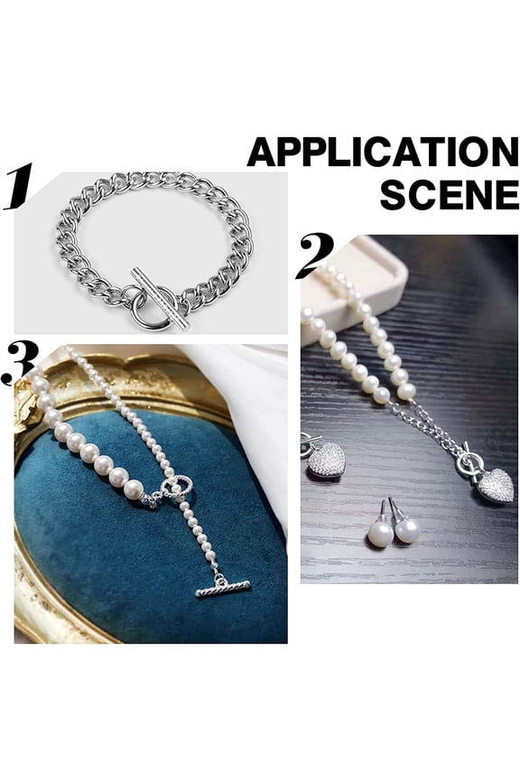 Alloy 120 Sets Toggle Clasps 4 Color Jewelry Closure Clasp IQ Toggle Clasps Round Clasps Fastener Hook Toggle Connectors TBar End Clasps for Necklace Bracelet Jewelry Making 4 Color