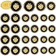 thumbnail image 1 of Alloy 24pcs Metal Blazer Button 3 Size Antique Lion Buttons Single Hole Sewing Buttons Black Golden Shank Buttons for Men Women Clothing Suits Coats Uniform DIY Crafts 18/20/23mm, 1 of 5