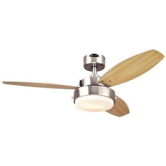 Alloy 42 in. Reversible 3-Blade Indoor Ceiling Fan with Light, Brushed Nickel
