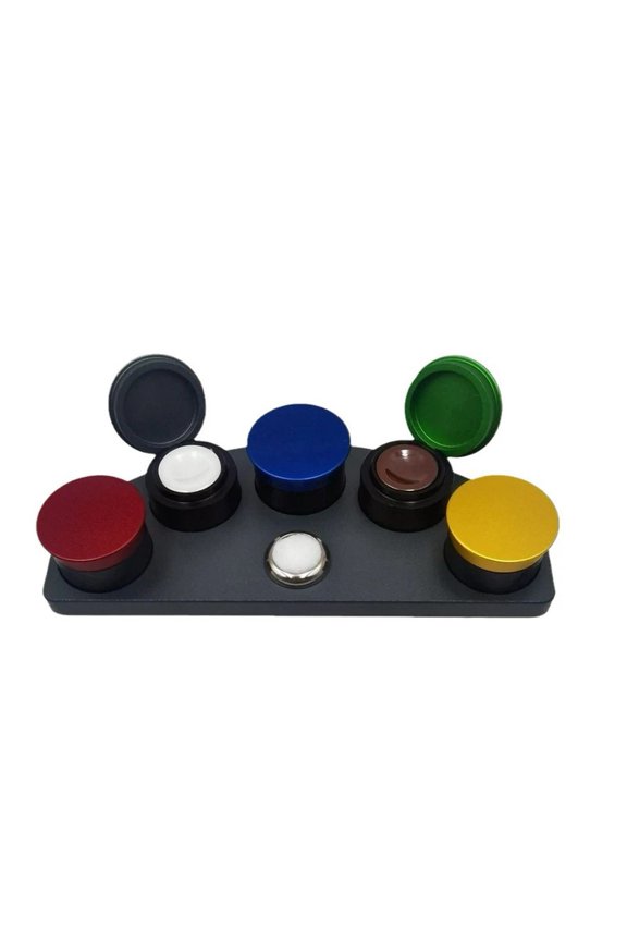 Alloy 5-Dish Watch Oiler Kit With Color-Coded Plates For Lubricant Application, Watch Repair Tool Stand For Watchmakers And DIY Enthusiasts